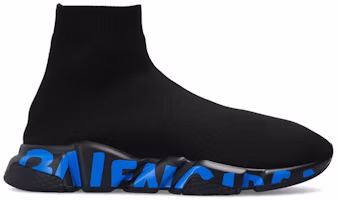 Balenciaga Speed Sneaker 'Midsole Graffiti - Black Blue' 605972 W05GE 1140 Balenciaga Speed Sneaker 'Midsole Graffiti - Black Blue' 605972 W05GE 1140