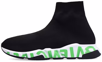 Balenciaga Speed Sneaker 'Midsole Graffiti - Black Green' 645334-W2DBN-1935 Balenciaga Speed Sneaker 'Midsole Graffiti - Black Green' 645334-W2DBN-1935