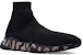 Balenciaga Speed Sneaker 'Midsole Graffiti - Hitam Coklat Beige Gelap' 645334-W2DB7-1910