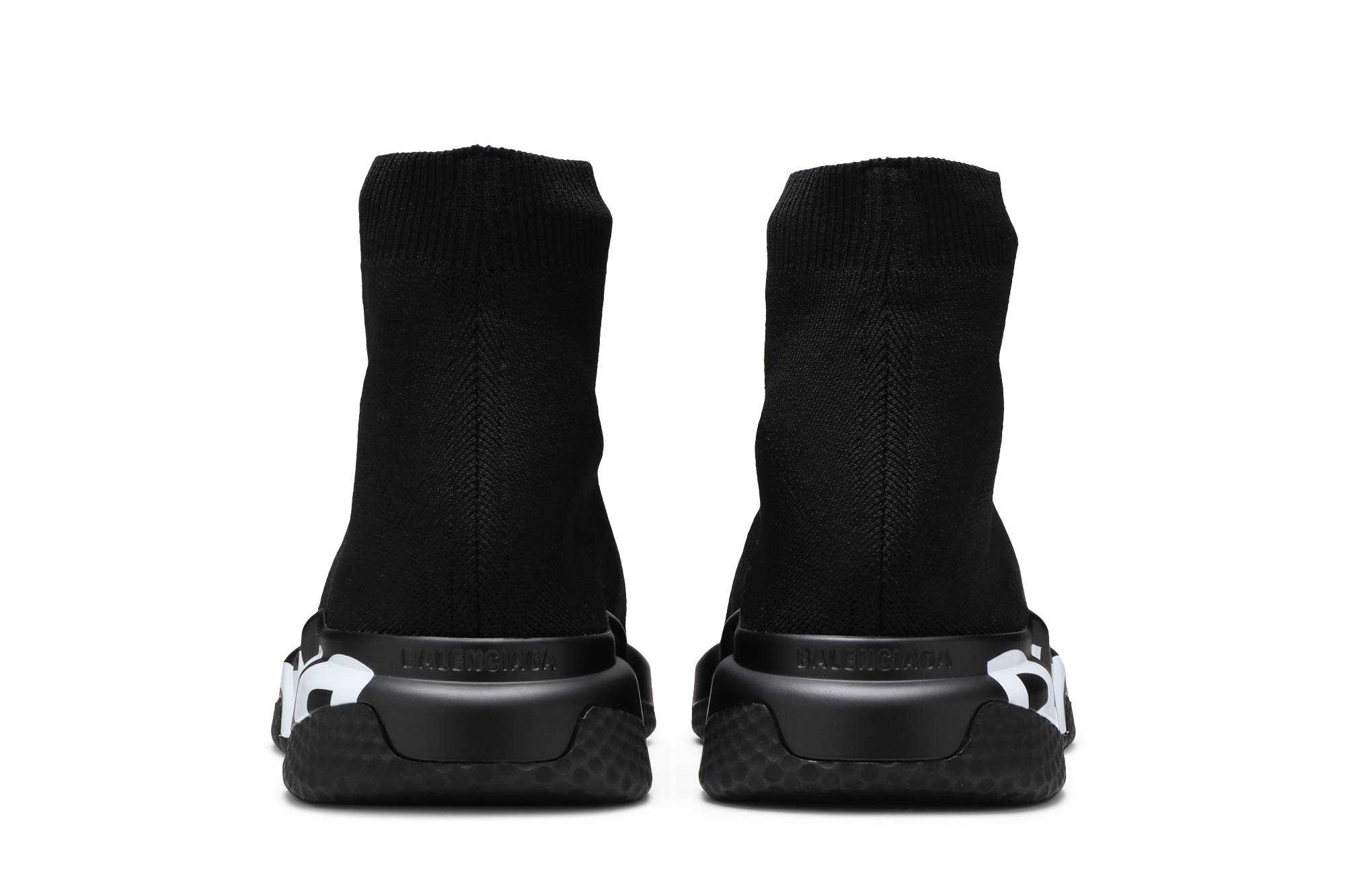 Details for バレンシアガ スピード スニーカー "落書き" (黒白) 645334-W2DB7-1006