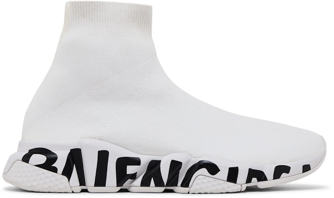 巴黎世家速度运动鞋“中底涂鸦 - 白黑” 645334W2DB71901 Buy 巴黎世家速度运动鞋“中底涂鸦 - 白黑” 645334W2DB71901