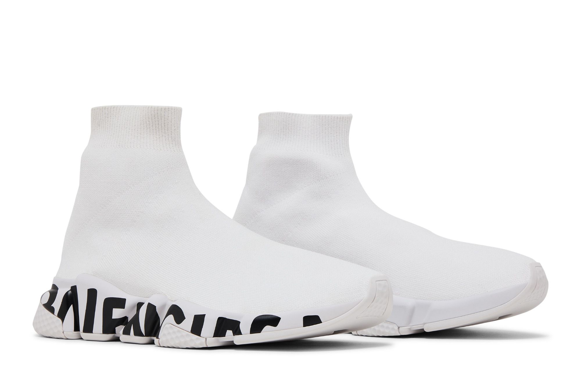 Cheap バレンシアガ スピード スニーカー "落書き" 白黒
(Barenshiaga Supi-do Sunika "Rakugaki" ShiroKuro) 645334-W2DB7-1901