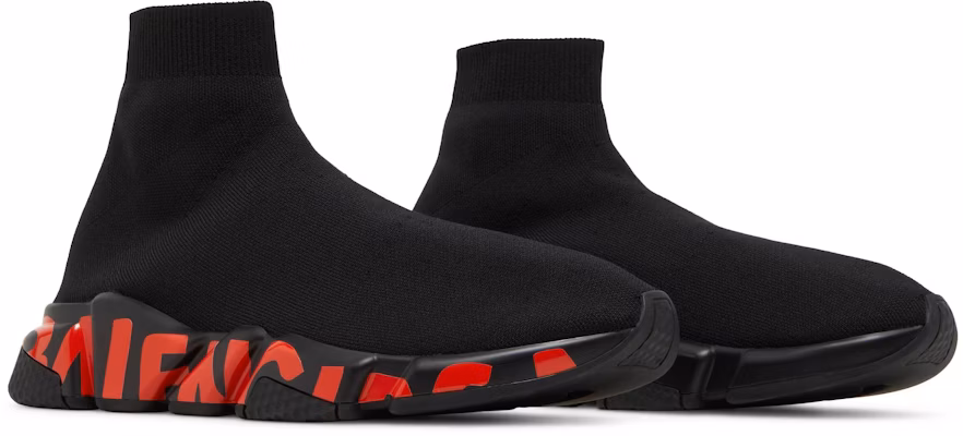 Balenciaga Speed Sneaker 'Midsole Graffiti - Hitam Merah' 645334W2DBY1016 Cheap Balenciaga Speed Sneaker 'Midsole Graffiti - Hitam Merah' 645334W2DBY1016