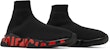 Balenciaga Speed Sneaker 'Midsole Graffiti - Hitam Merah' 645334W2DBY1016
