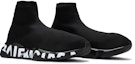 Cheap Balenciaga Speed Sneaker 'Midsole Graffiti - Hitam Putih' 605972W05GE1006/645334W2DB71006