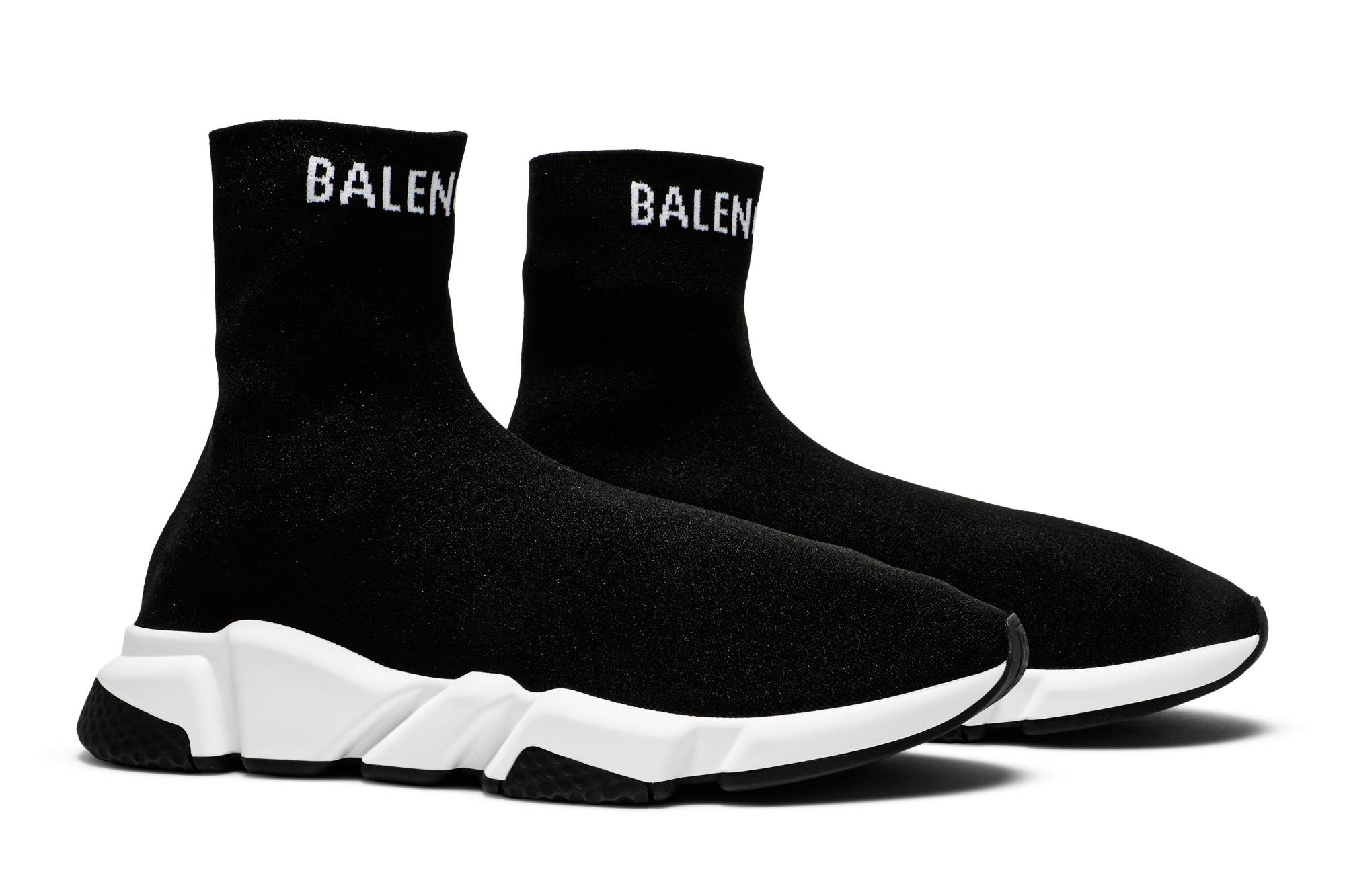 Cheap Balenciaga Speed Sneaker Tinggi 'Hitam' 2019 549823-W1P20-1006