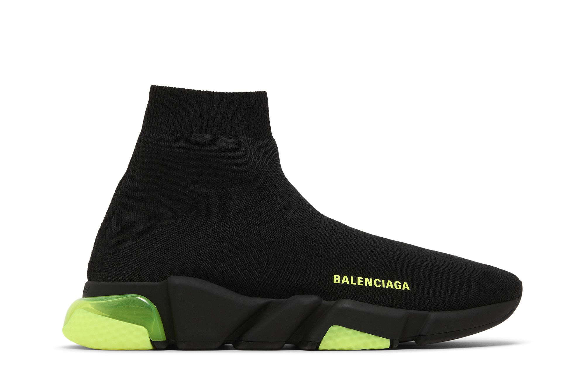 Balenciaga Speed Trainer 'Clear Sole - Black Yellow Fluo' 607544-W2DBW-1048