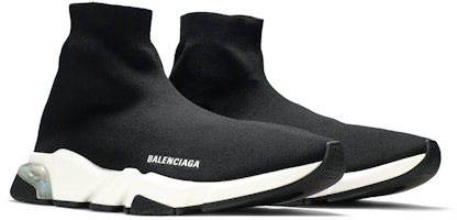 巴黎世家 速度運動鞋 '透明鞋底 - 黑色' 607544 W05GG 1010 Cheap 巴黎世家 速度運動鞋 '透明鞋底 - 黑色' 607544 W05GG 1010