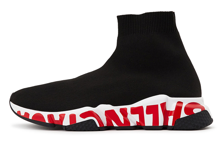Balenciaga Speed Trainer 'Graffiti - Black Red' 605972W05GE1095