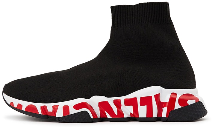 balenciaga-speed-trainer-graffiti-black-red