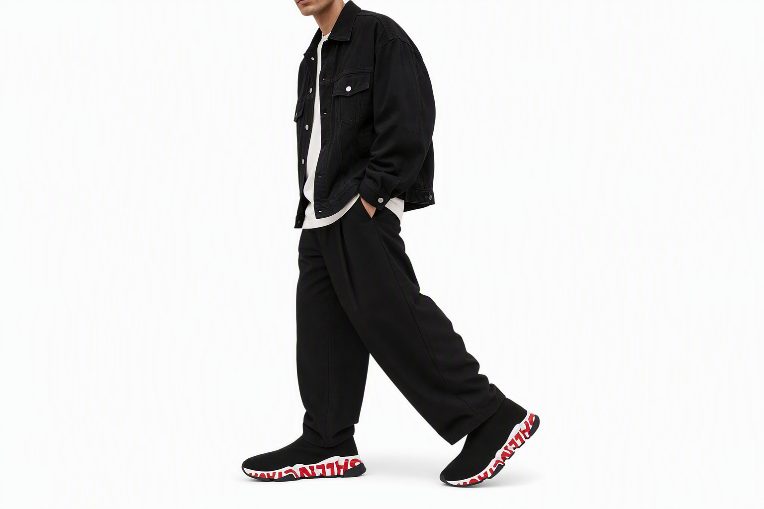 Order Balenciaga Speed Trainer 'Graffiti - Hitam Merah' 605972W05GE1095
