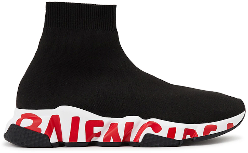 Balenciaga Speed Trainer 'Graffiti - Hitam Merah' 605972W05GE1095 Lookbook Balenciaga Speed Trainer 'Graffiti - Hitam Merah' 605972W05GE1095