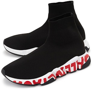 巴黎世家 速度運動鞋 '塗鴉 - 黑紅' 605972W05GE1095 Lookbook 巴黎世家 速度運動鞋 '塗鴉 - 黑紅' 605972W05GE1095