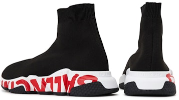 발렌시아가 스피드 트레이너 '그라피티 - 블랙 레드' 605972W05GE1095 Shop 발렌시아가 스피드 트레이너 '그라피티 - 블랙 레드' 605972W05GE1095