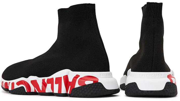 Balenciaga Speed Trainer 'Graffiti - Hitam Merah' 605972W05GE1095 Purchase Balenciaga Speed Trainer 'Graffiti - Hitam Merah' 605972W05GE1095
