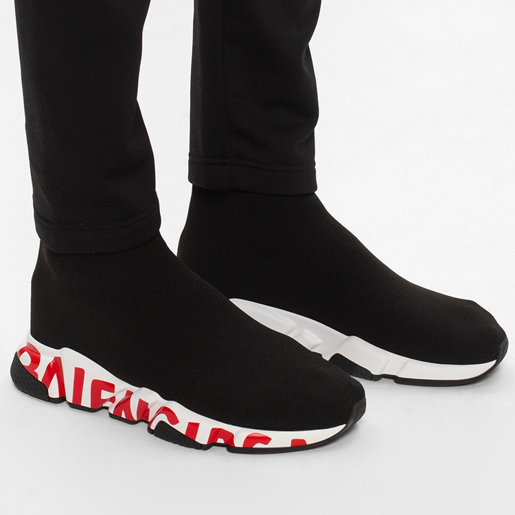 Details for Balenciaga Speed Trainer 'Graffiti - Hitam Merah' 605972W05GE1095