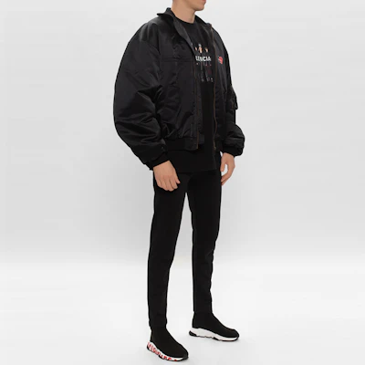 Balenciaga Speed Trainer 'Graffiti - Hitam Merah' 605972W05GE1095 Sizing Balenciaga Speed Trainer 'Graffiti - Hitam Merah' 605972W05GE1095