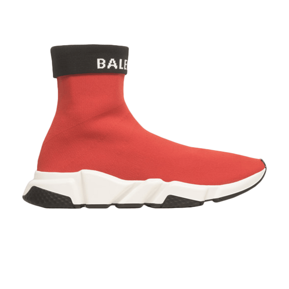 Balenciaga Speed Trainer Cuffed 'Red Black' 530363-W1GV0-6578