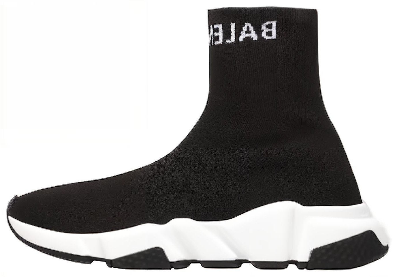 balenciaga-speed-sock-slip-on-black-white