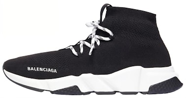Balenciaga Speed Trainer Lace-Up 'Black White' 587289-W1702-1015 Balenciaga Speed Trainer Lace-Up 'Black White' 587289-W1702-1015