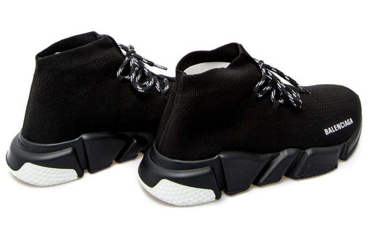 Lookbook 巴黎世家系带款黑白色速度训练鞋 587289-W1703-1009