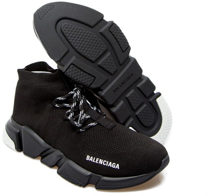 Balenciaga Speed Trainer Lace-Up 'Black White' 587289-W1703-1009 Shop Balenciaga Speed Trainer Lace-Up 'Black White' 587289-W1703-1009
