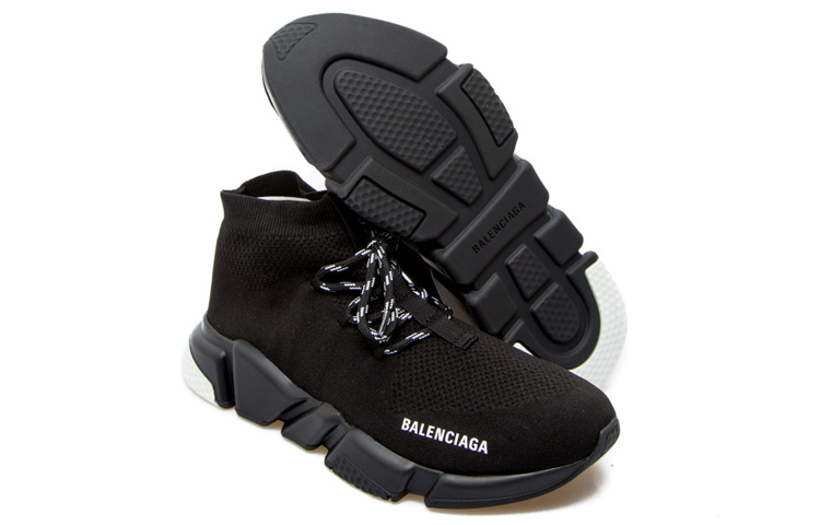 Shop 巴黎世家系带款黑白色速度训练鞋 587289-W1703-1009