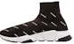 Balenciaga Speed Trainer Mid 'Logo Hitam Serata' 597551-W1712-1015