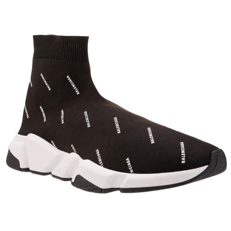 Lookbook 巴黎世家中筒速度運動鞋「黑色全版 logo」597551-W1712-1015