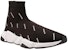 Balenciaga Speed Trainer Mid 'Logo Hitam Serata' 597551-W1712-1015