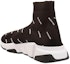 Shop Balenciaga Speed Trainer Mid 'Logo Hitam Serata' 597551-W1712-1015