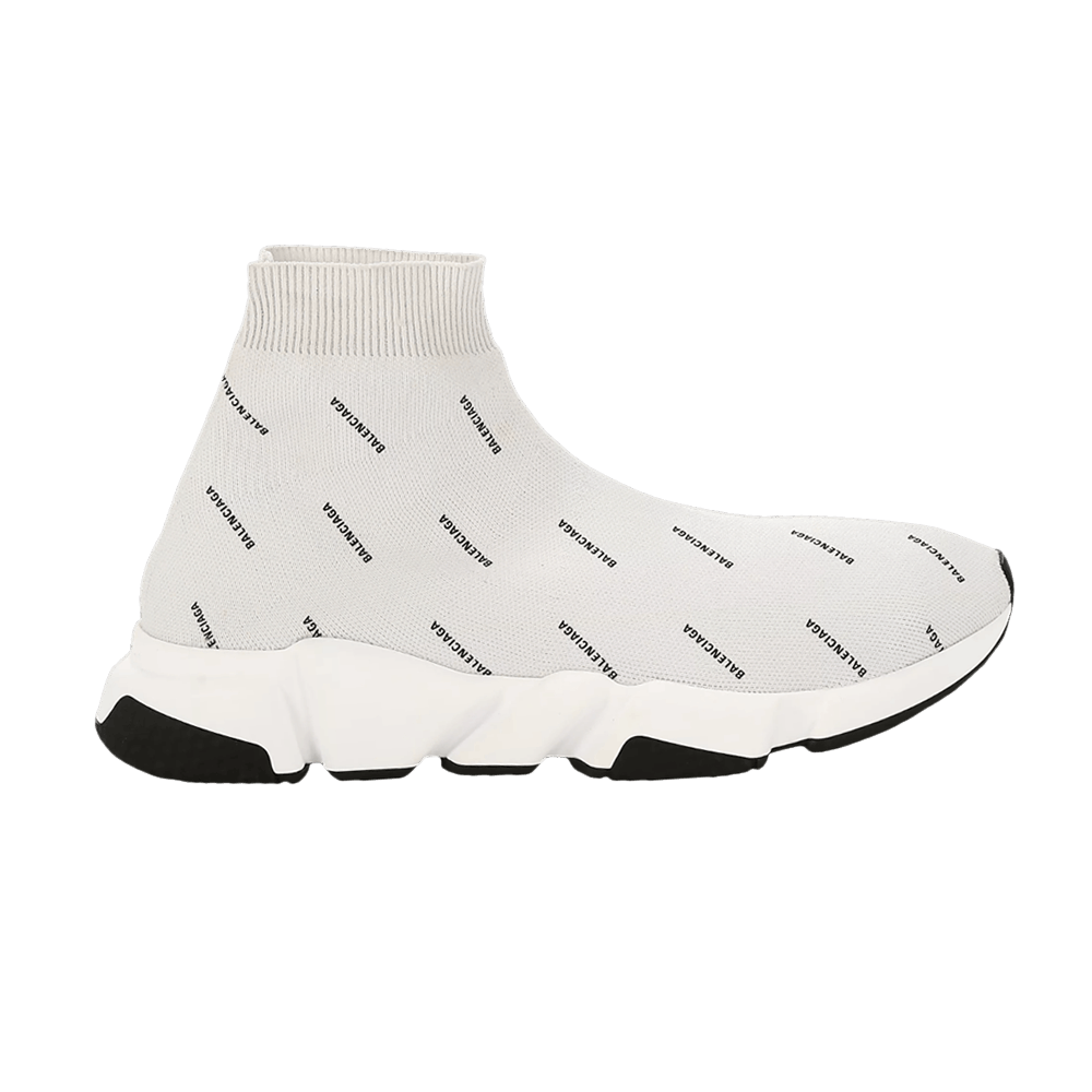 Balenciaga Speed Trainer Mid 'Allover Logo - Pearl Grey' 597551-W1712-1203
