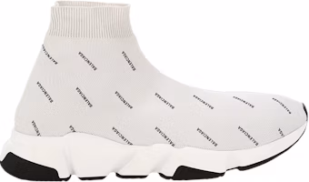 Balenciaga Speed Trainer Mid 'Allover Logo - Pearl Grey' 597551-W1712-1203 Balenciaga Speed Trainer Mid 'Allover Logo - Pearl Grey' 597551-W1712-1203