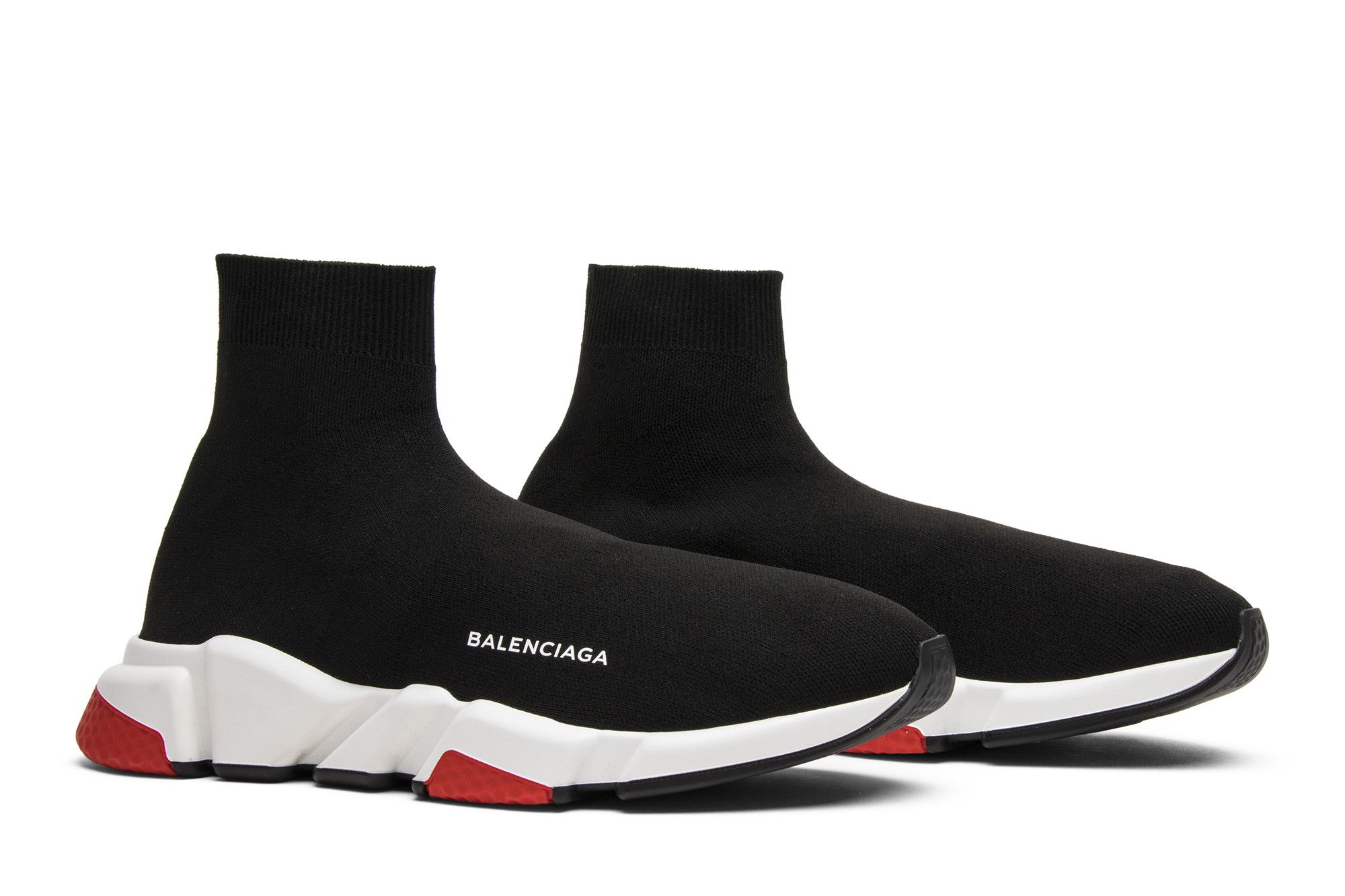 Cheap Balenciaga Speed Trainer Mid ''Nero Rosso'' 506335-W05G0-1000