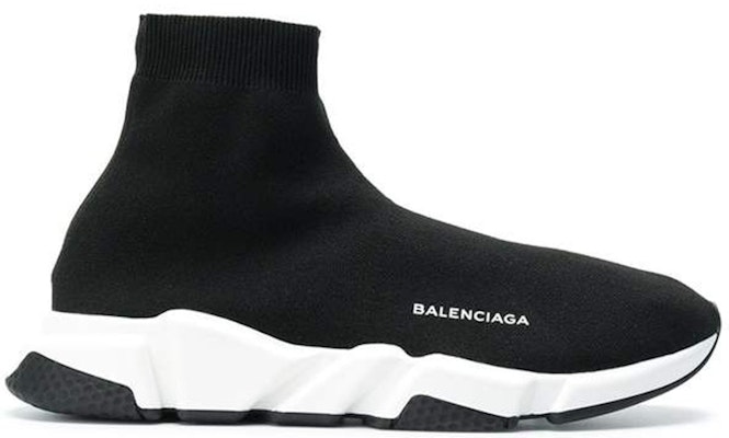 Balenciaga Speed Trainer Mid 'Hitam Putih' 2018 506363 W05G0 1000 Buy Balenciaga Speed Trainer Mid 'Hitam Putih' 2018 506363 W05G0 1000