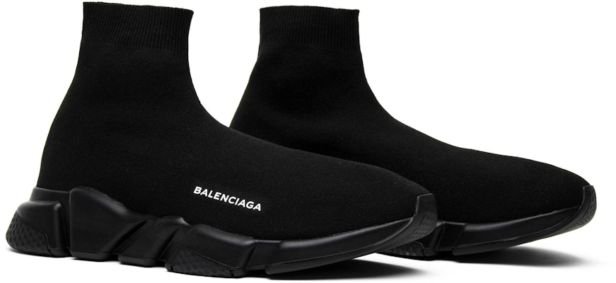 Balenciaga Speed Trainer Mid 'Triple Black' Hitam Penuh 485625W05G01000 Cheap Balenciaga Speed Trainer Mid 'Triple Black' Hitam Penuh 485625W05G01000