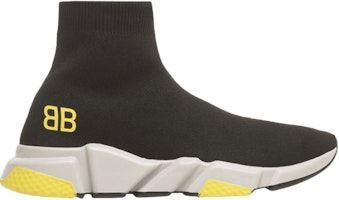 Balenciaga Speed Trainer Mid BB 'Black Yellow' 530347-W05G0-1000 Balenciaga Speed Trainer Mid BB 'Black Yellow' 530347-W05G0-1000