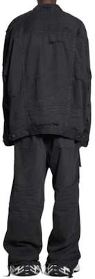 발렌시아가 스플라이스드 로고 프린트 루즈 재킷 - 유니섹스 블랙 793886TQW541071 Details for 발렌시아가 스플라이스드 로고 프린트 루즈 재킷 - 유니섹스 블랙 793886TQW541071