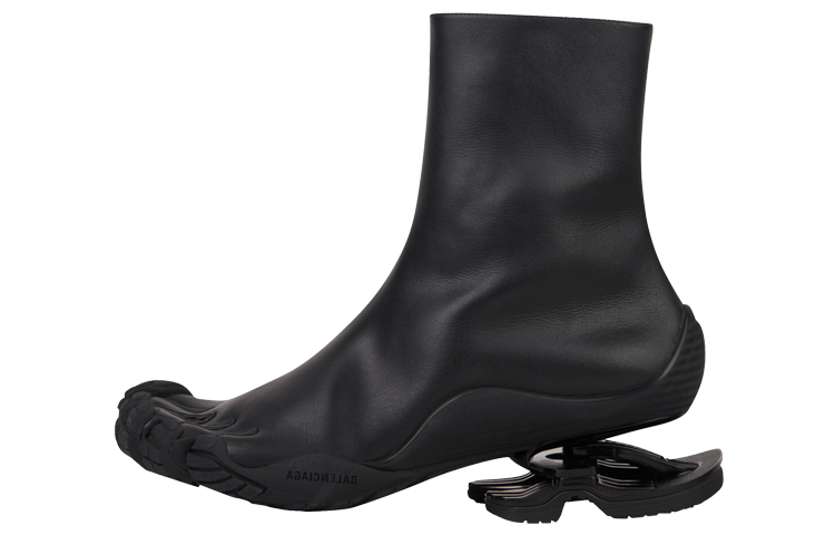 Balenciaga Split-Toe Ankle Boot 'Black Leather'