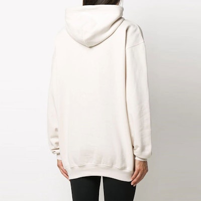 Balenciaga Sponsor Medium Fit Hoodie 'Chalky White/Black' Shop Balenciaga Sponsor Medium Fit Hoodie 'Chalky White/Black'