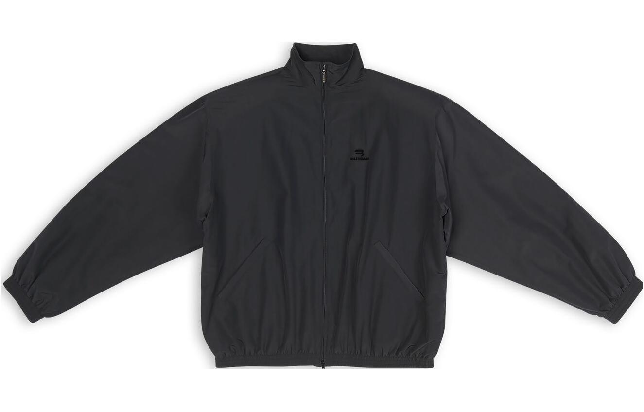 Order 巴黎世家運動風FW22黑色高領拉鍊外套男女同款經典版型。 706440TKO481000