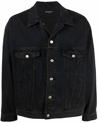 Balenciaga Jaket Denim Logo Spray Cat Unisex Hitam. 678354TIWA21440 Buy Balenciaga Jaket Denim Logo Spray Cat Unisex Hitam. 678354TIWA21440