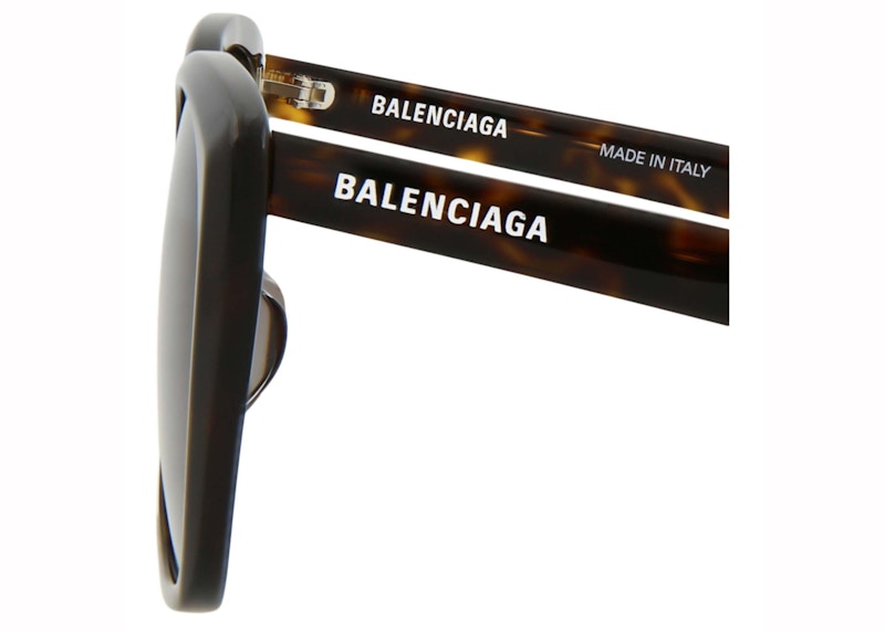 Lookbook 巴黎世家方框醋酸板太陽眼鏡哈瓦那/棕色 (BB0175SA-30011345-002-20355)