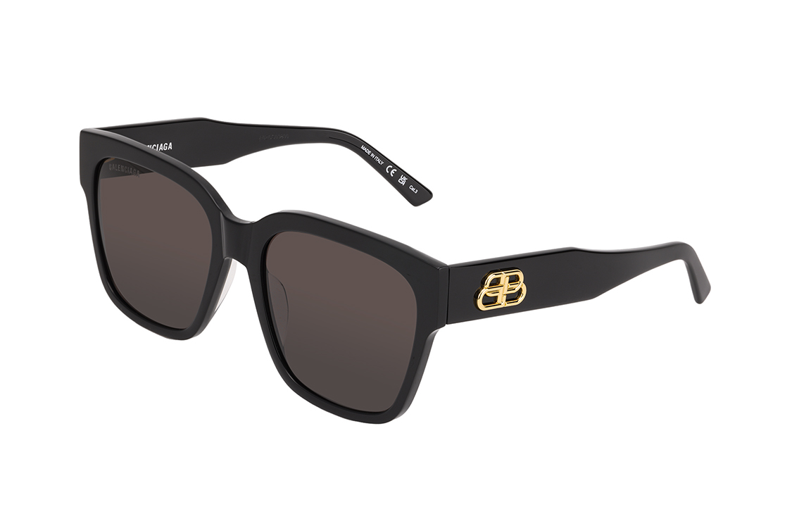 Balenciaga Square Frame Black Sunglasses Unisex Couple Style Prescription Ready BB0056S-001