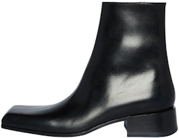 Balenciaga Square Toe Leather Ankle Boot 'Black' 678108WBC301000 Balenciaga Square Toe Leather Ankle Boot 'Black' 678108WBC301000