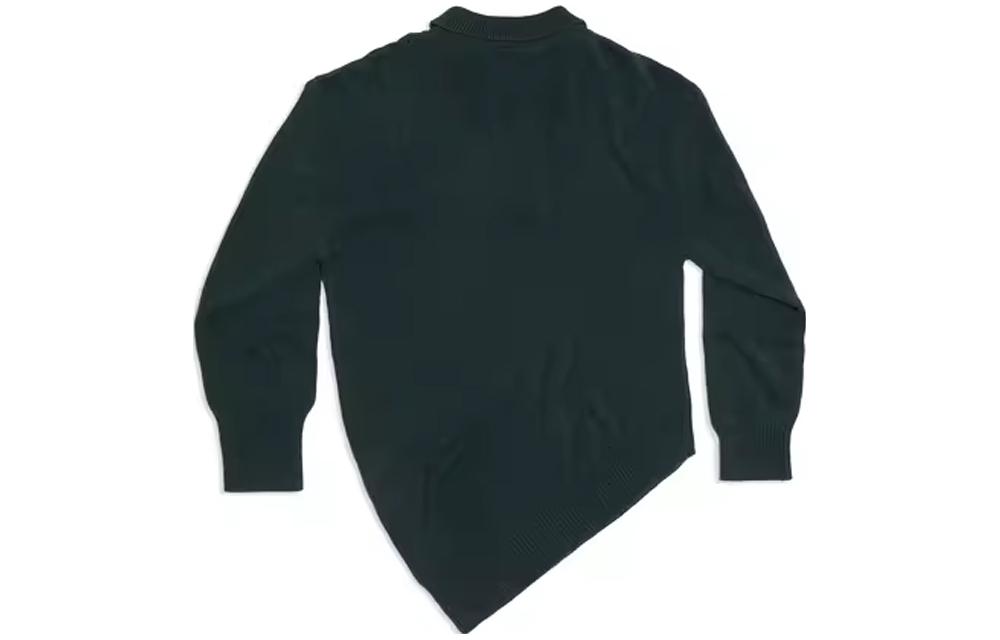 Lookbook Balenciaga SS21 Polo Lengan Panjang Logo Butang Hijau Regular Fit 657407T31973004