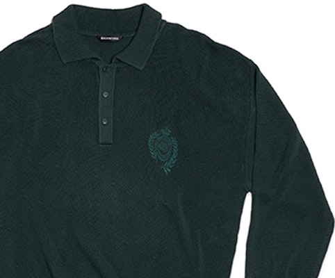 Balenciaga SS21 Polo Lengan Panjang Logo Butang Hijau Regular Fit 657407T31973004 Sizing Balenciaga SS21 Polo Lengan Panjang Logo Butang Hijau Regular Fit 657407T31973004