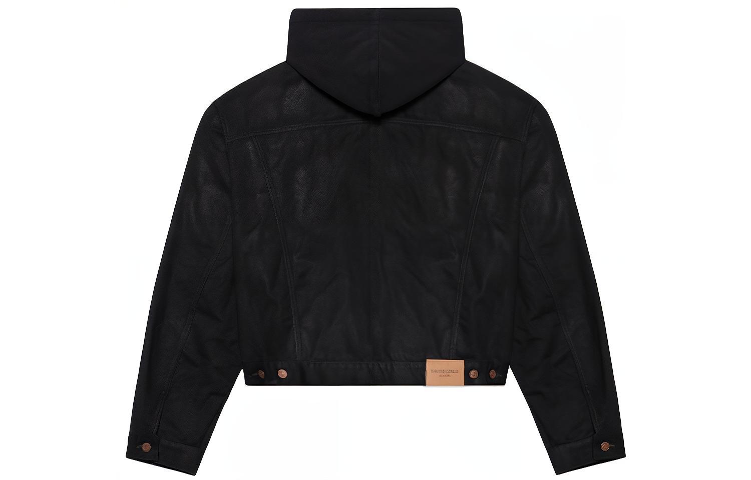 Lookbook Balenciaga SS21 Black Denim Hooded Jacket 657606TJW582470