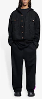 Shop Balenciaga SS21 黑色牛仔連帽外套 657606TJW582470