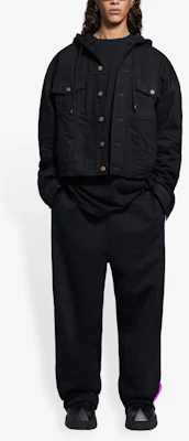 Balenciaga SS21 Black Denim Hooded Jacket 657606TJW582470 Shop Balenciaga SS21 Black Denim Hooded Jacket 657606TJW582470